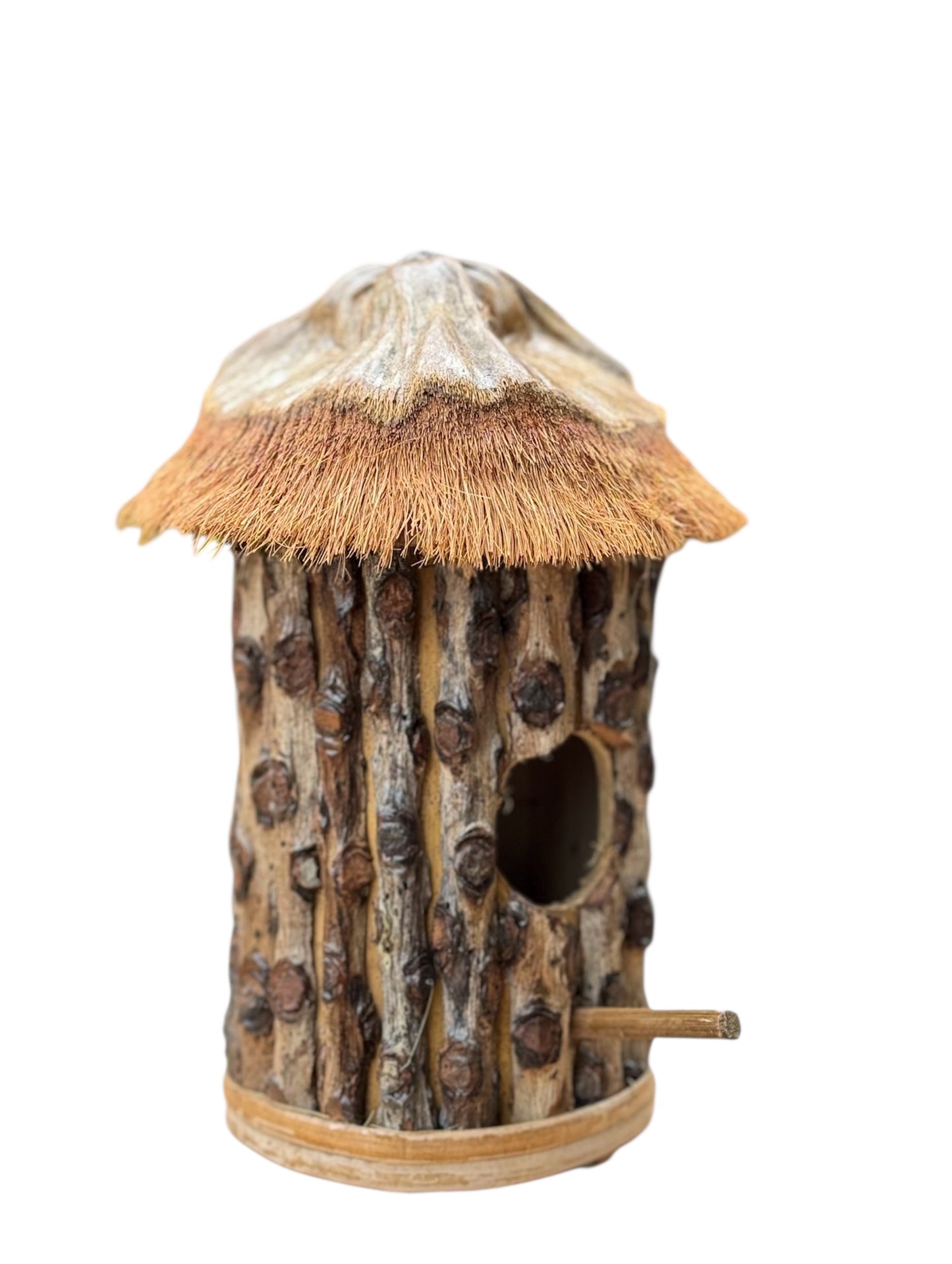Vogelhuis boomschors met kokoshout