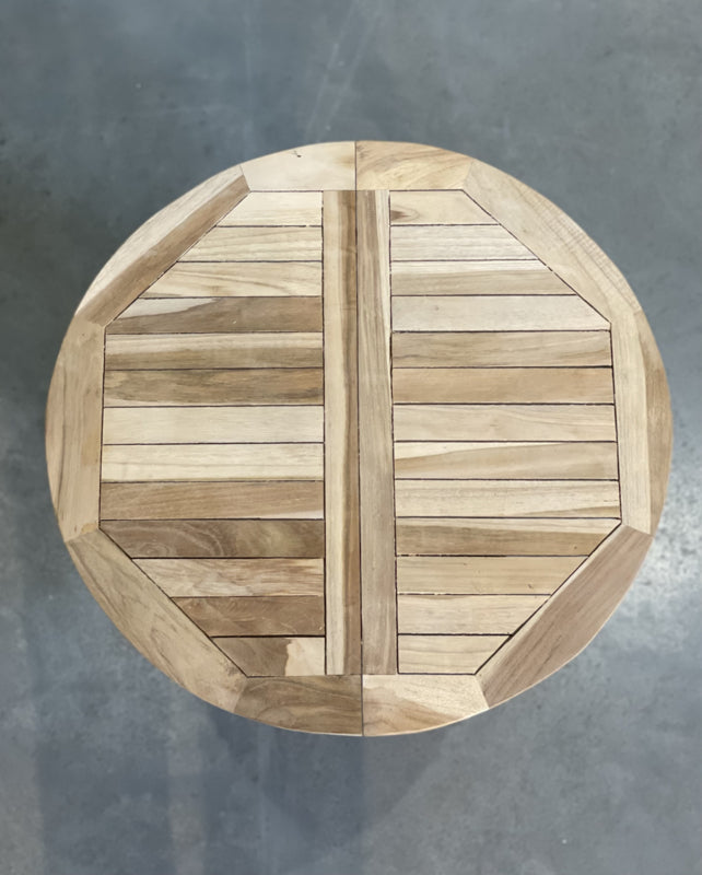 Klaptafel teak, 50cm dia