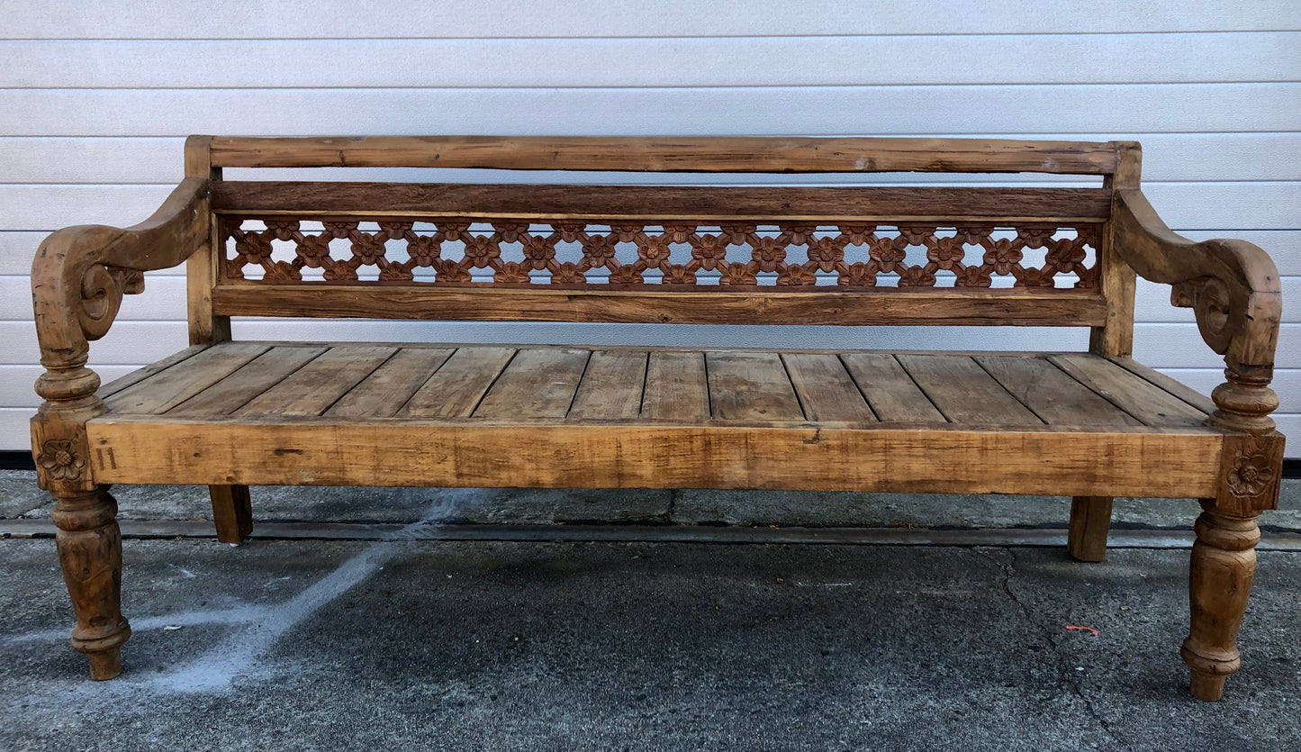 Bank teak carving 180-200cm