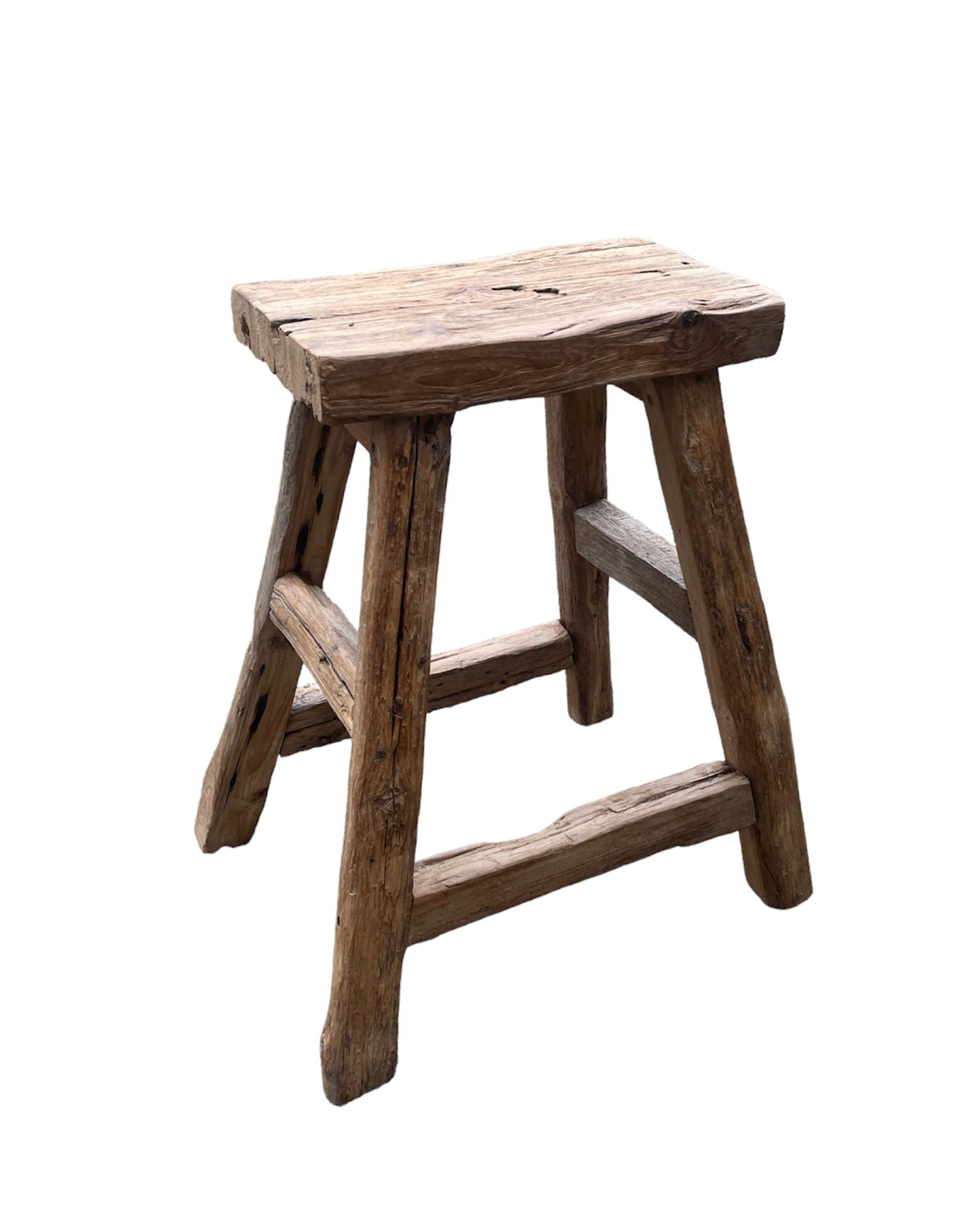 Old teak kruk Gajah H58-35-20