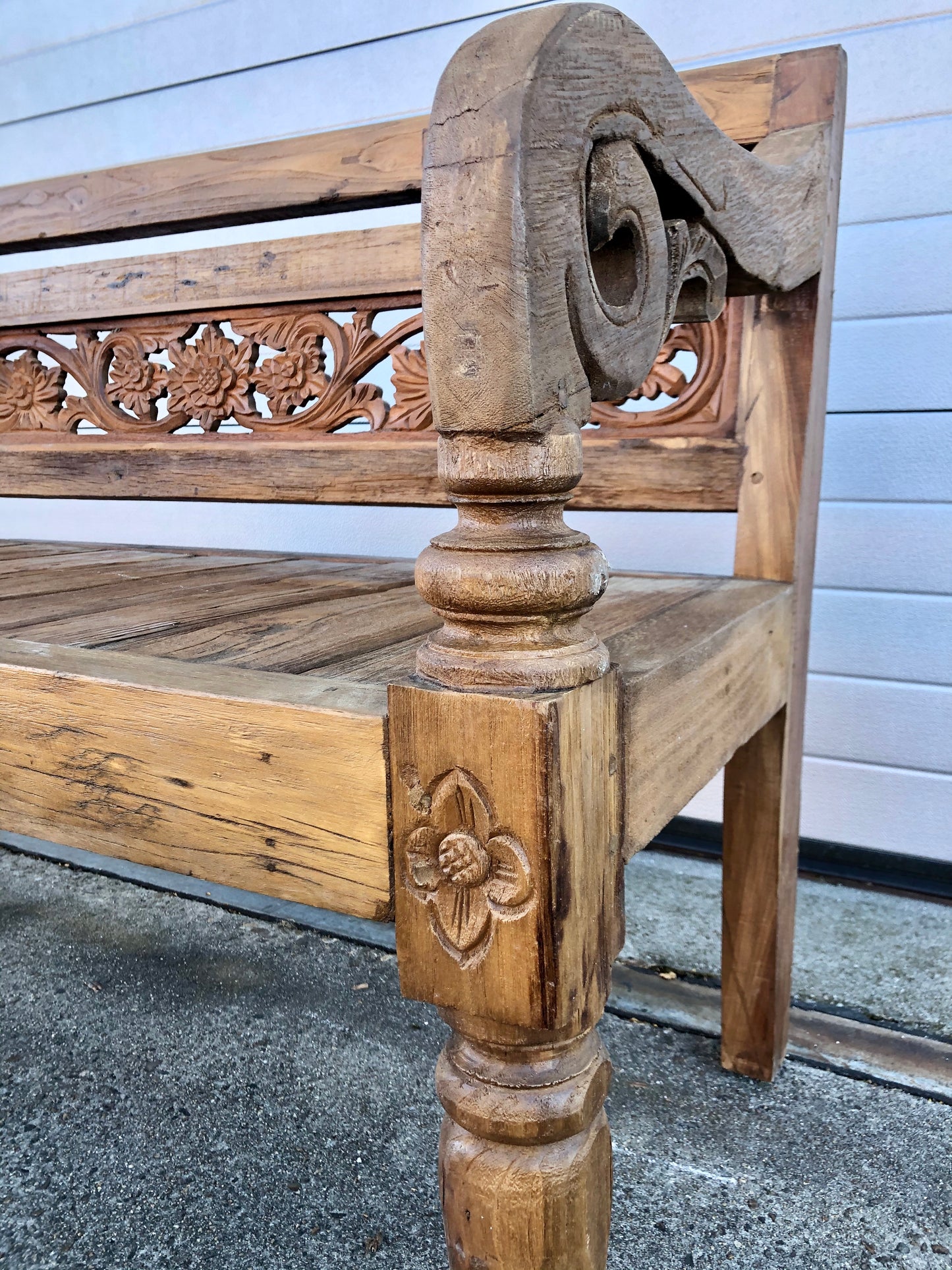 Bank teak carving 120-150cm