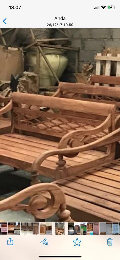 Bank teak carving 180-200cm