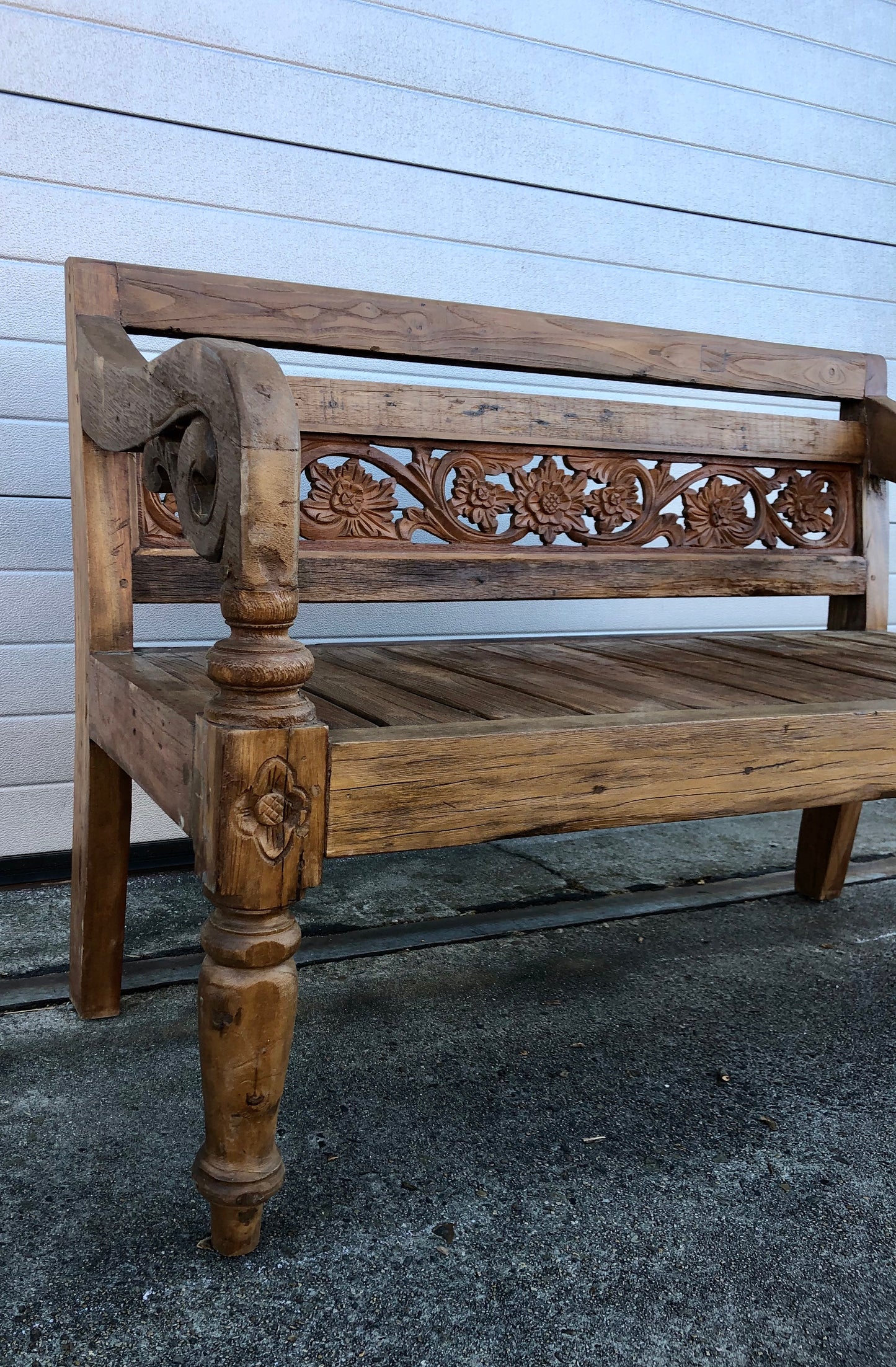 Bank teak carving 120-150cm