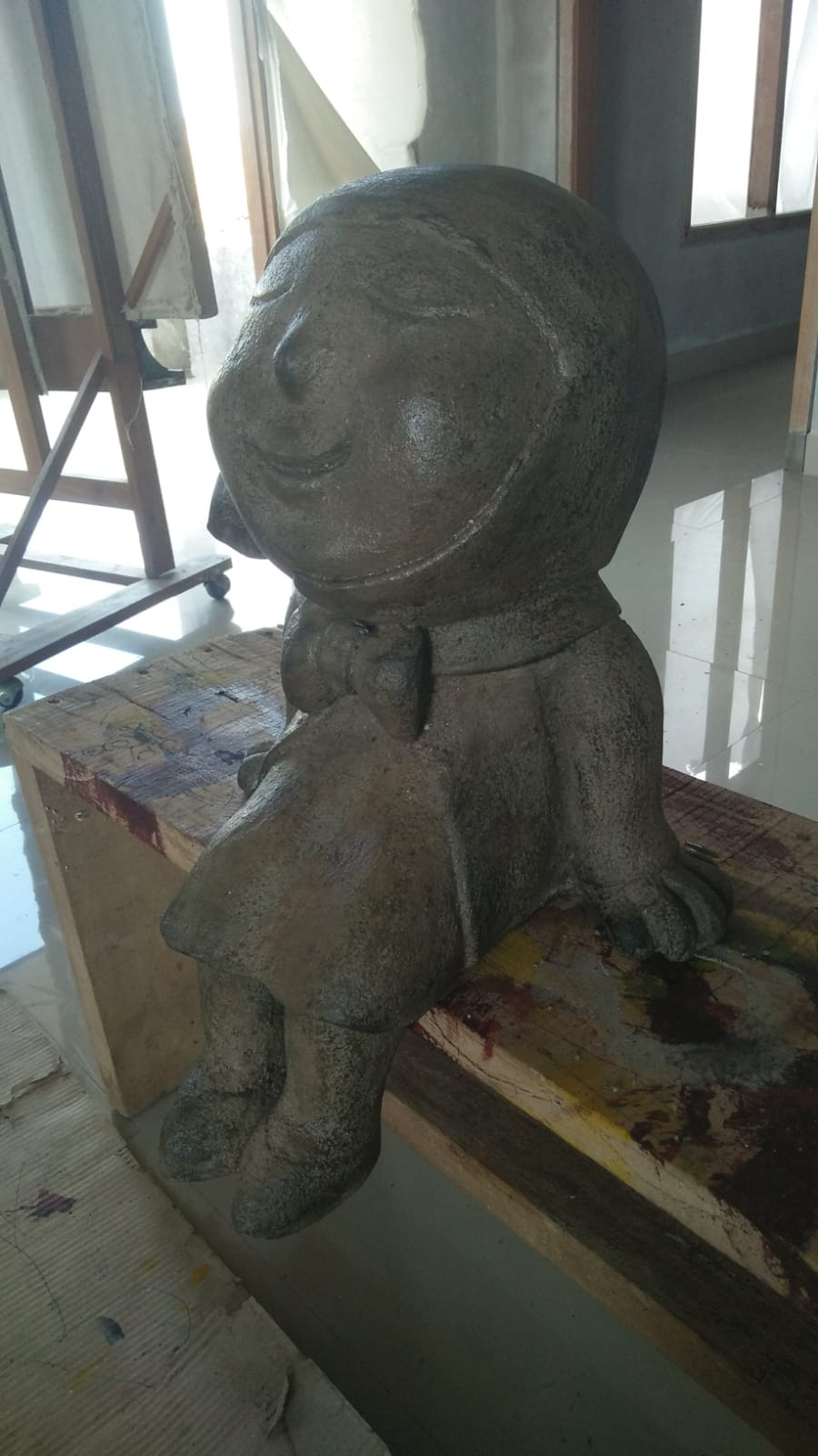Terracotta met strik 50cm