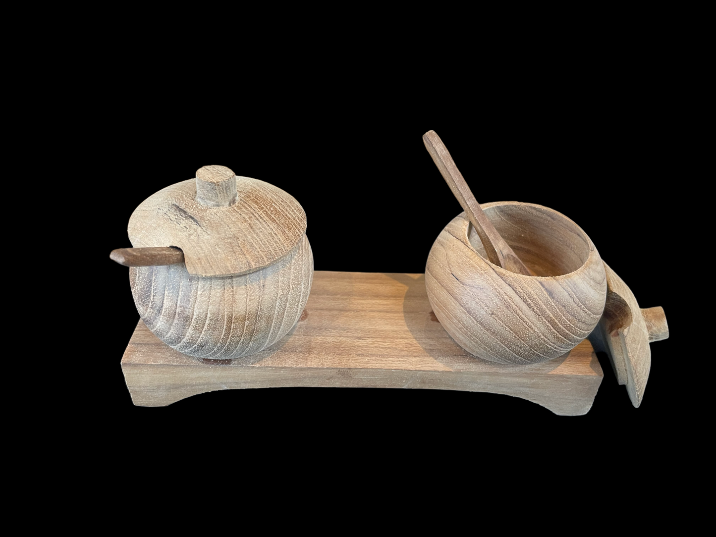 Cups double complete teak