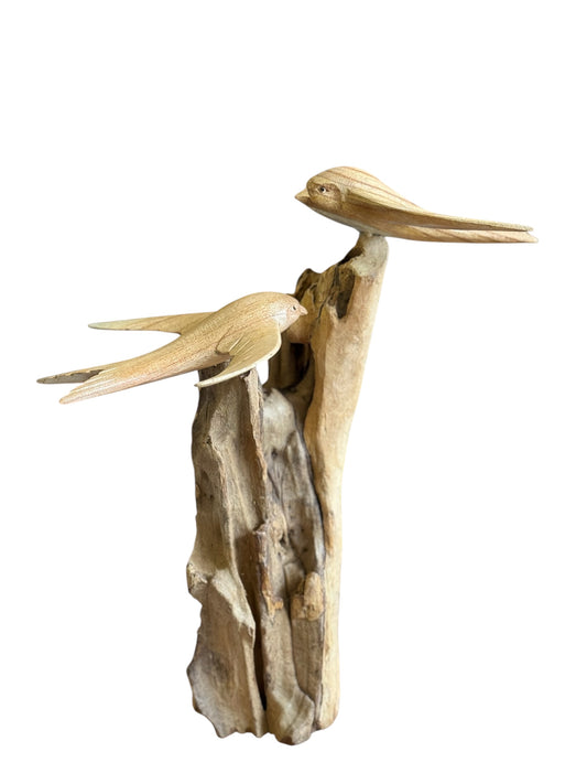 Zwaluw 2 op rootwood – 35 cm