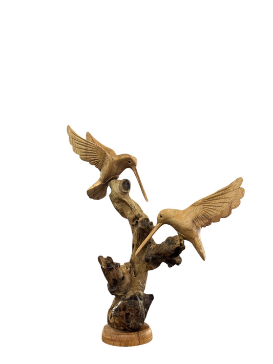 Kolibrie Duo op Rootwood – 25 cm