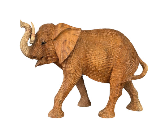 Lopende Olifant – Suarhout Carving Motief – 40 cm