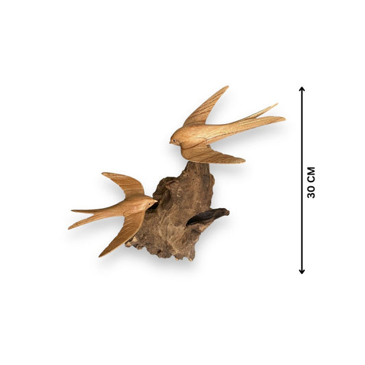 Zwaluw 2 op rootwood – 35 cm