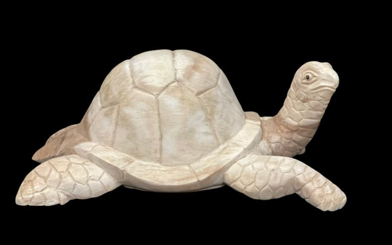 Schildpad van suar hout 40cm