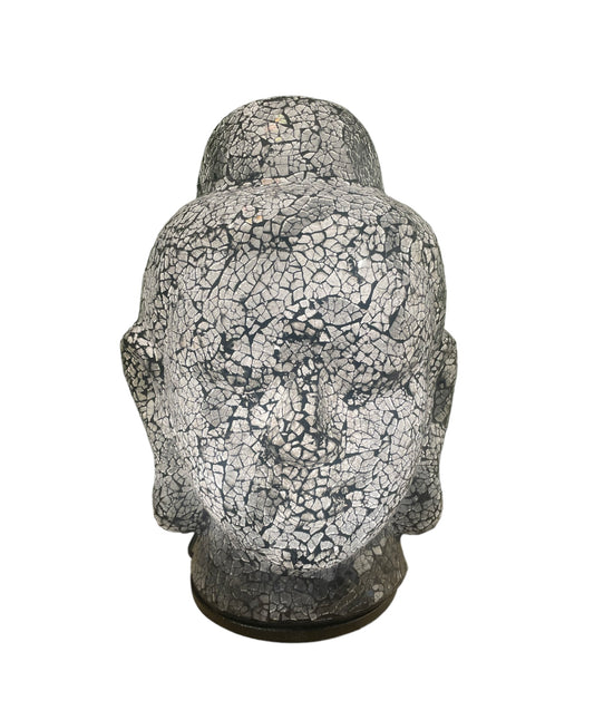Mozaiek boeddha head black 30cm